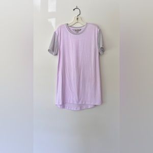 Pink Mesh-Sleeve Athleta Top